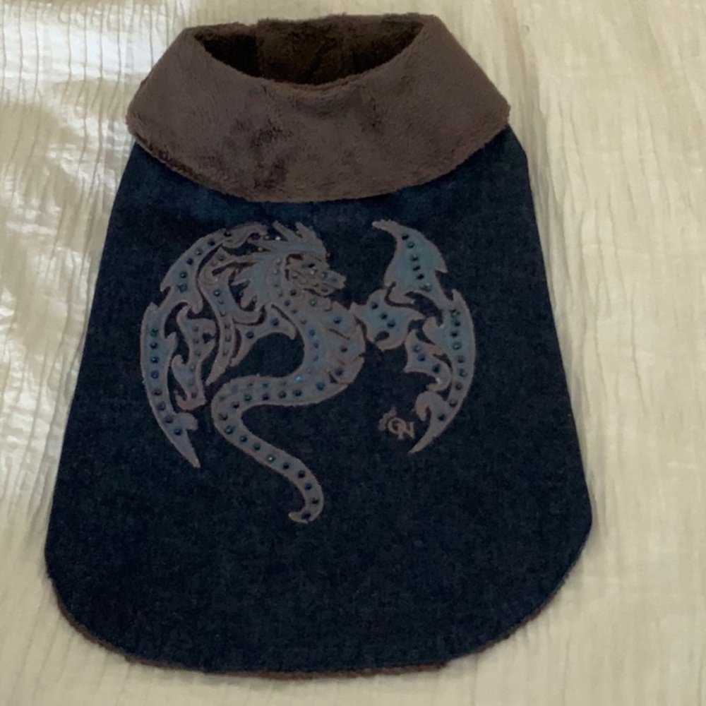 DENIM JACKET, FAUX FUR LINING/COLLAR, EMBROIDERED, SEQUINS & GLASS BEADS-NEW!!